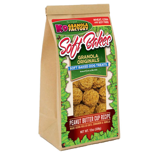 K9 Granola Factory Soft Bakes, Peanut Butter Cup Recipe Dog Treats (12oz)
