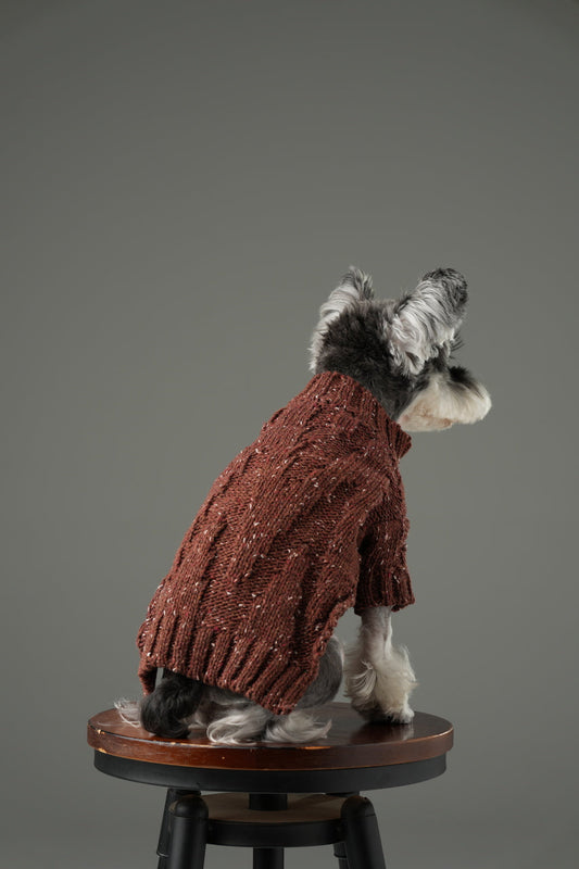GLACIER PET SWEATER - BURGUNDY