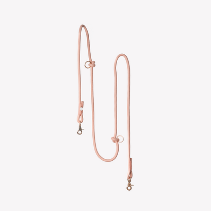 Dog Leash Hands Free Braided Powder Rose 🌸
