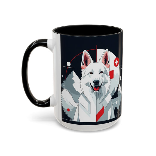 White Swiss Shepherd Dog Accent Coffee Mug - Perfect Gift for Dog Lovers