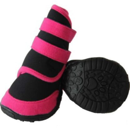 Pet Life Performance Coned Premium Stretch Supportive Dog Shoes-Blk/Pink