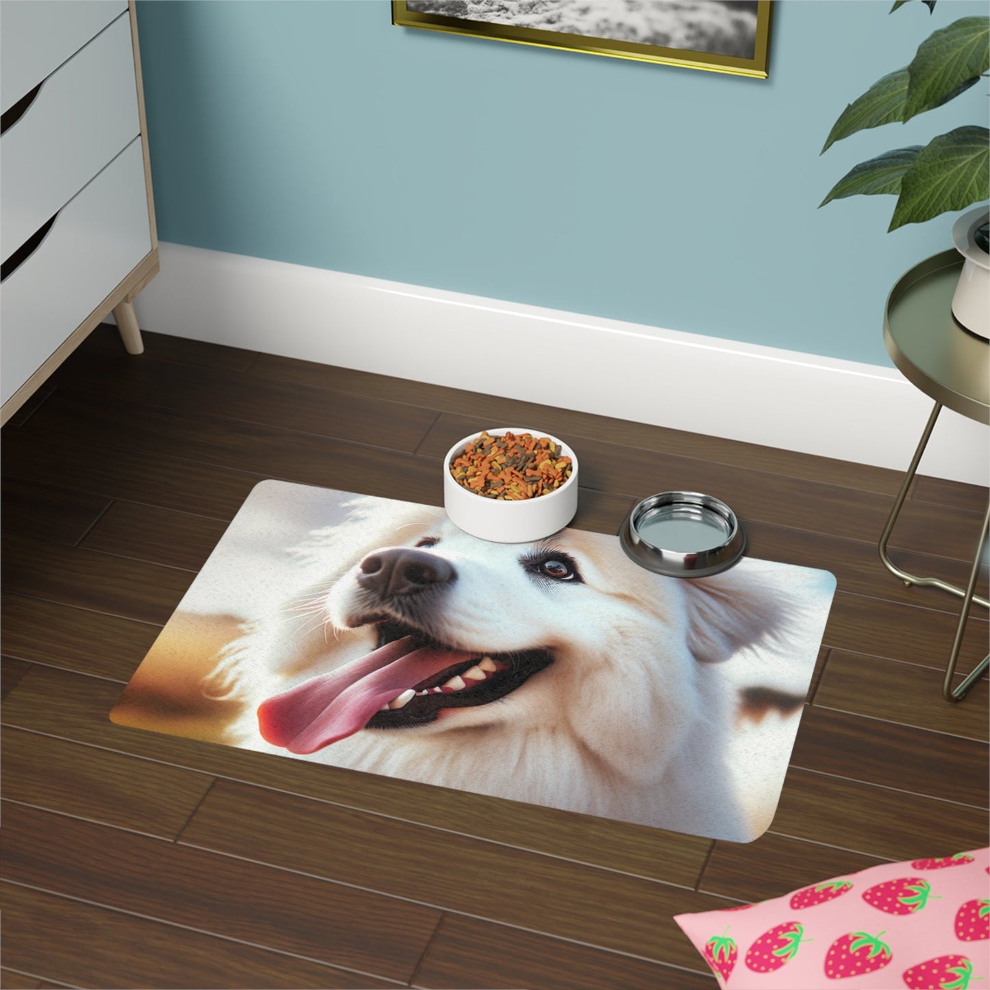 Pet Food Mat (12x18) - Pyrenean Mountain Dog