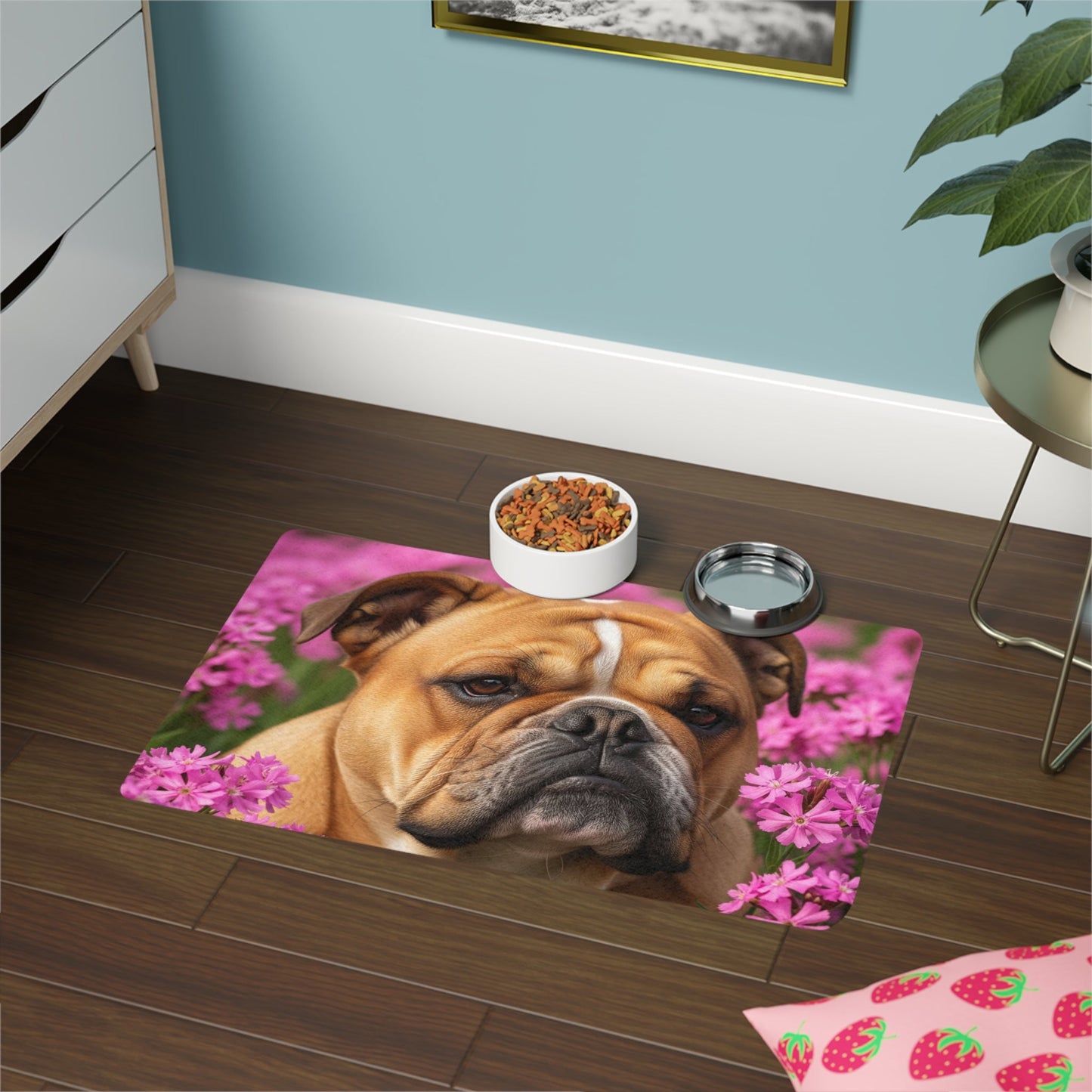 Pet Food Mat (12x18) - Bulldog