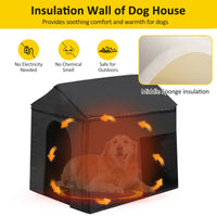 Large Outdoor Dog House Insulated Waterproof 60"