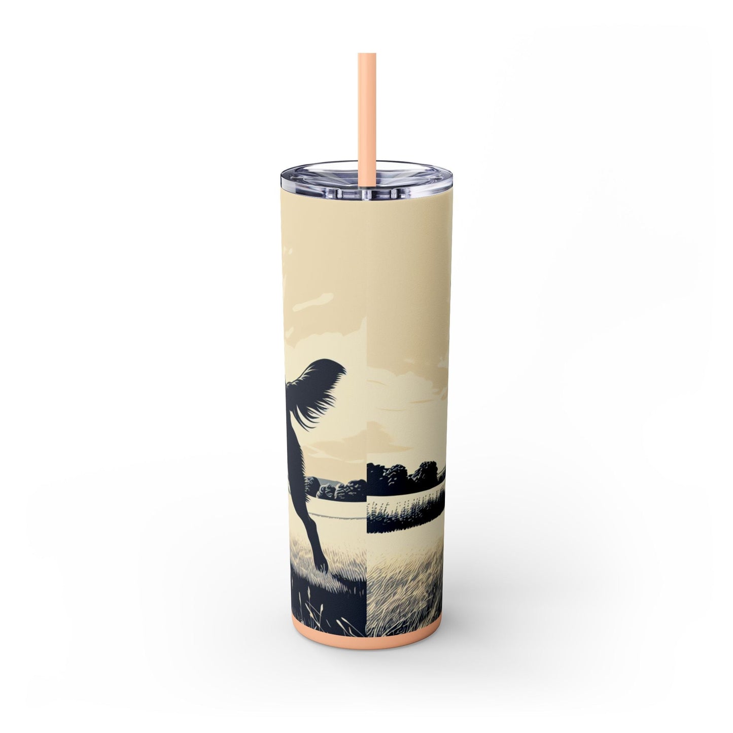 Flat Coated Retriever Tumbler with Straw, 20oz