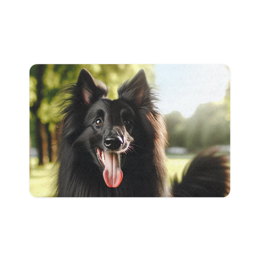 Pet Food Mat (12x18) - Belgian Shepherd Dog Groenendael