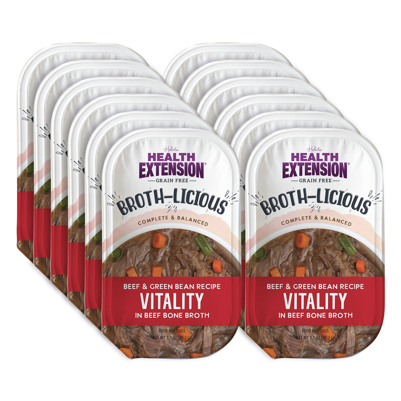 Broth-licious Beef & Green Bean In Bone Broth -vitality Recipe For Adult Dogs - Purrfect Pet Kingdom