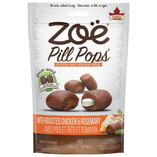 Zoe Pill Pops Dog Treats Roasted Chicken Rosemary ✅