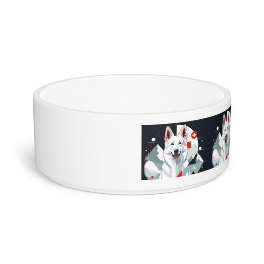 White Swiss Shepherd Dog Pet Bowl