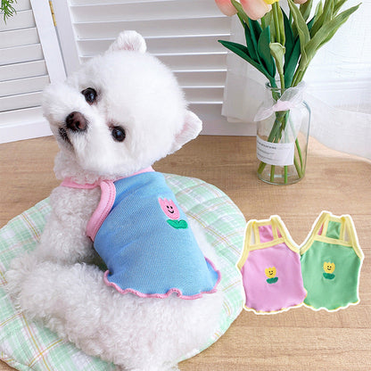 Mile Pet Dog Slim Summer Sheer Schnauzer Pome Teddy Small Dog Bears Cat Clothes