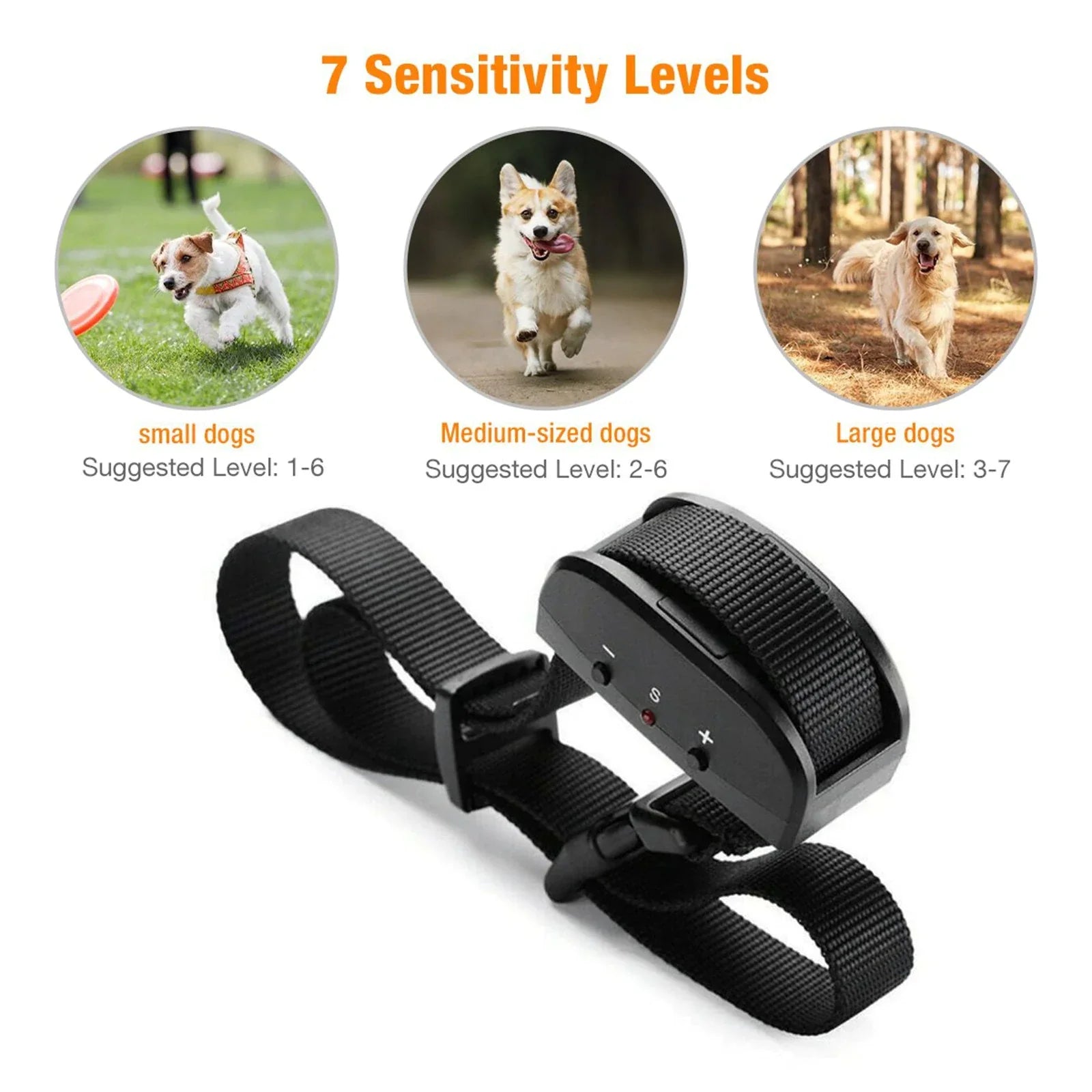Automatic Anti Bark Barking Dog Shock Control Collar Device Large Medium Small - Mimarta