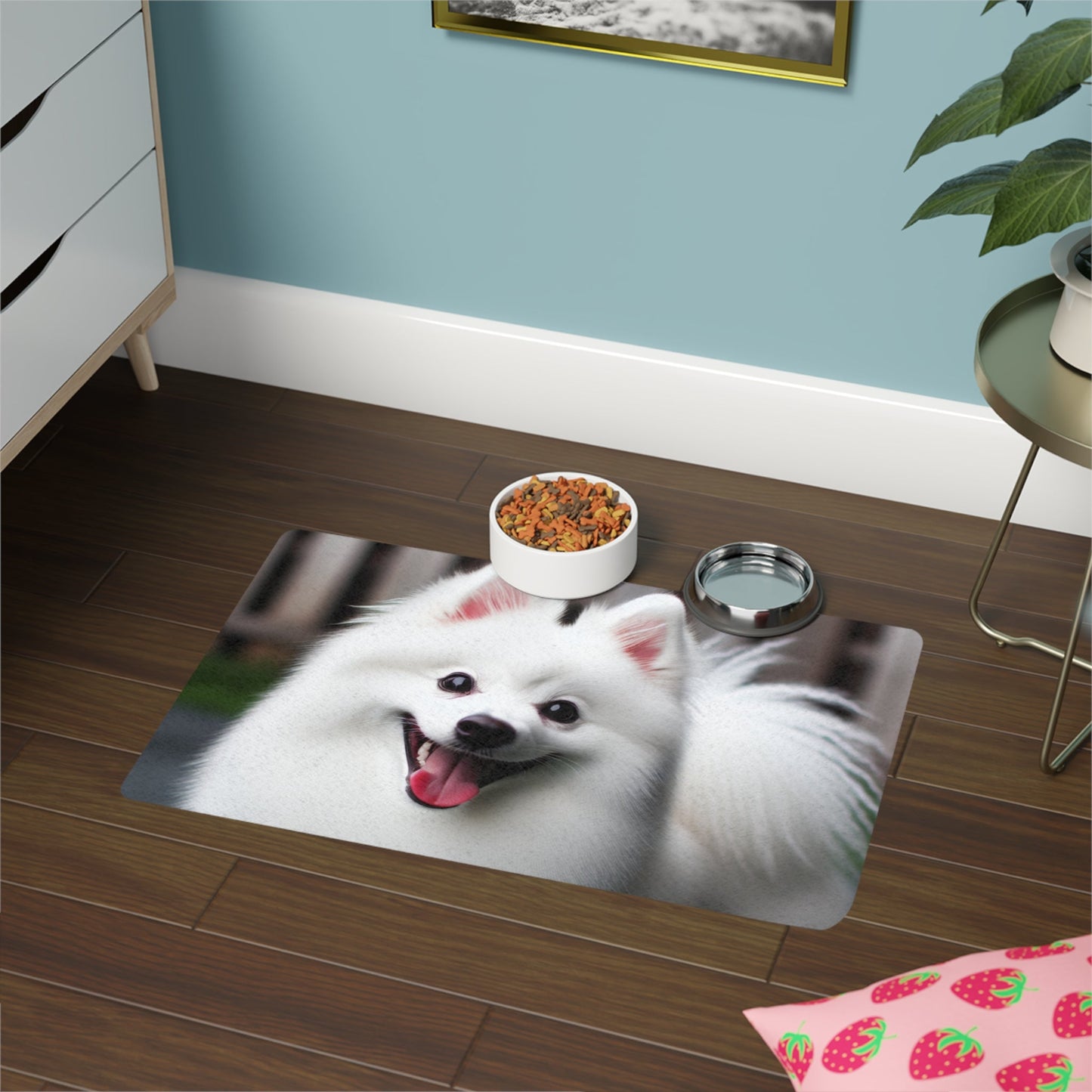 Pet Food Mat (12x18) - American Eskimo Dog