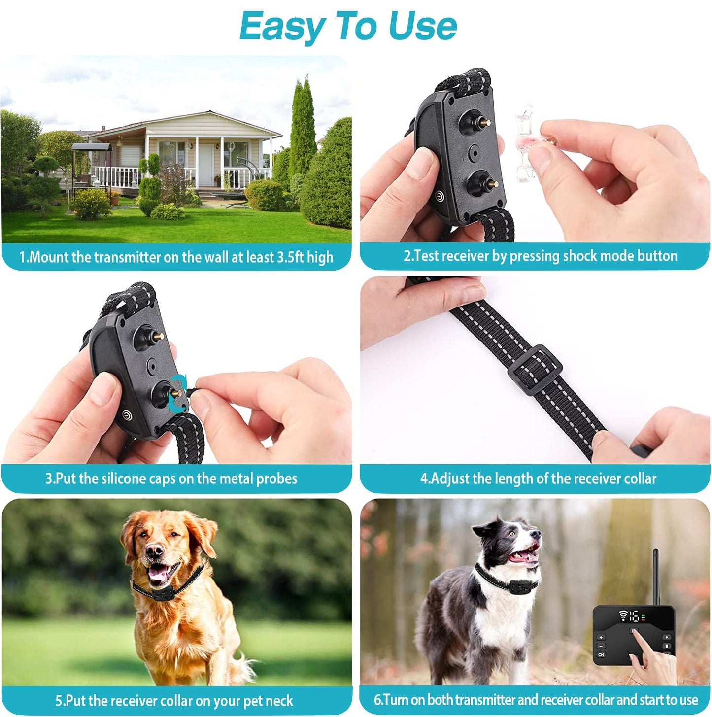 GBruno 2 In 1 Wireless Electric Dog Fence