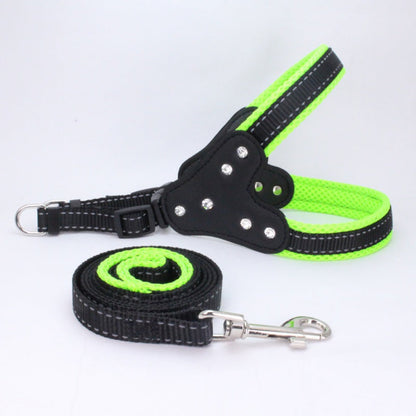 Dog chest back triangle chest strap