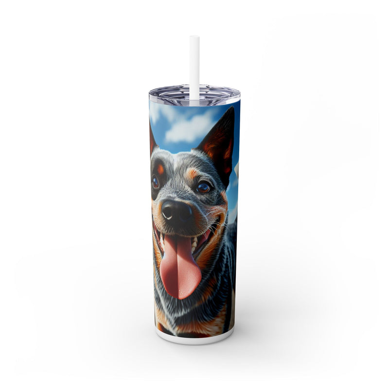 Australian Stumpy Tail Cattle Dog Tumbler with Straw, 20oz