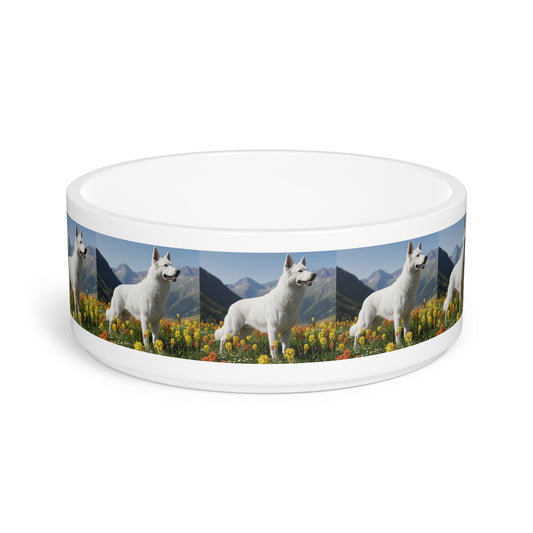 White Swiss Shepherd Dog Pet Bowl