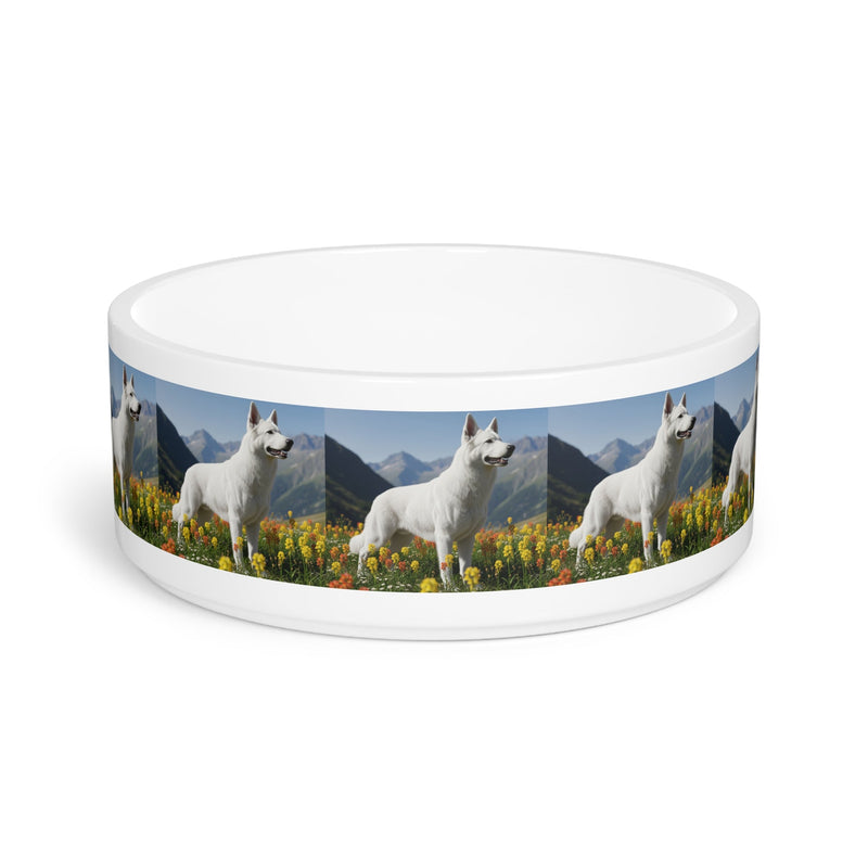 White Swiss Shepherd Dog Pet Bowl