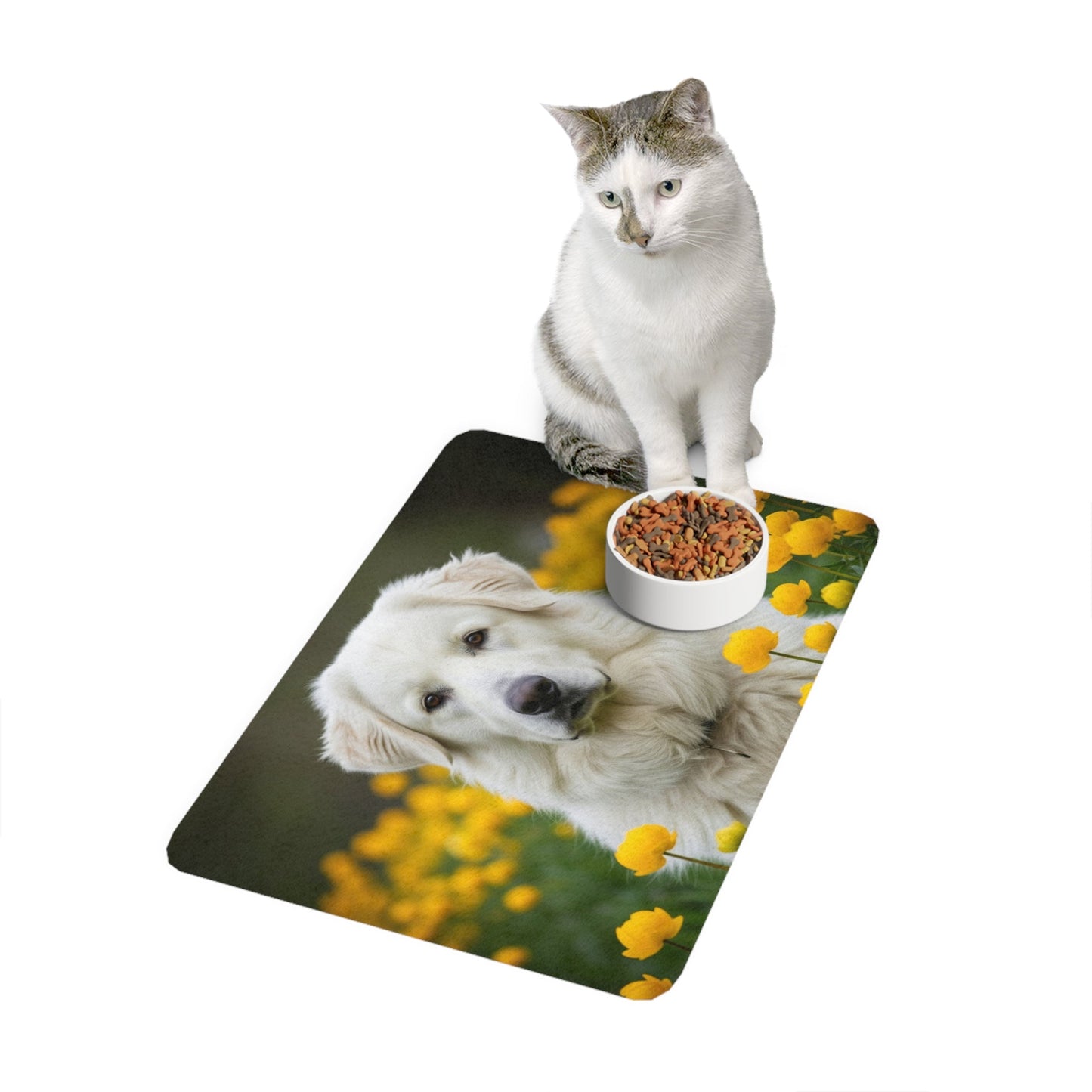 Pet Food Mat (12x18) - Romanian Mioritic Shepherd Dog