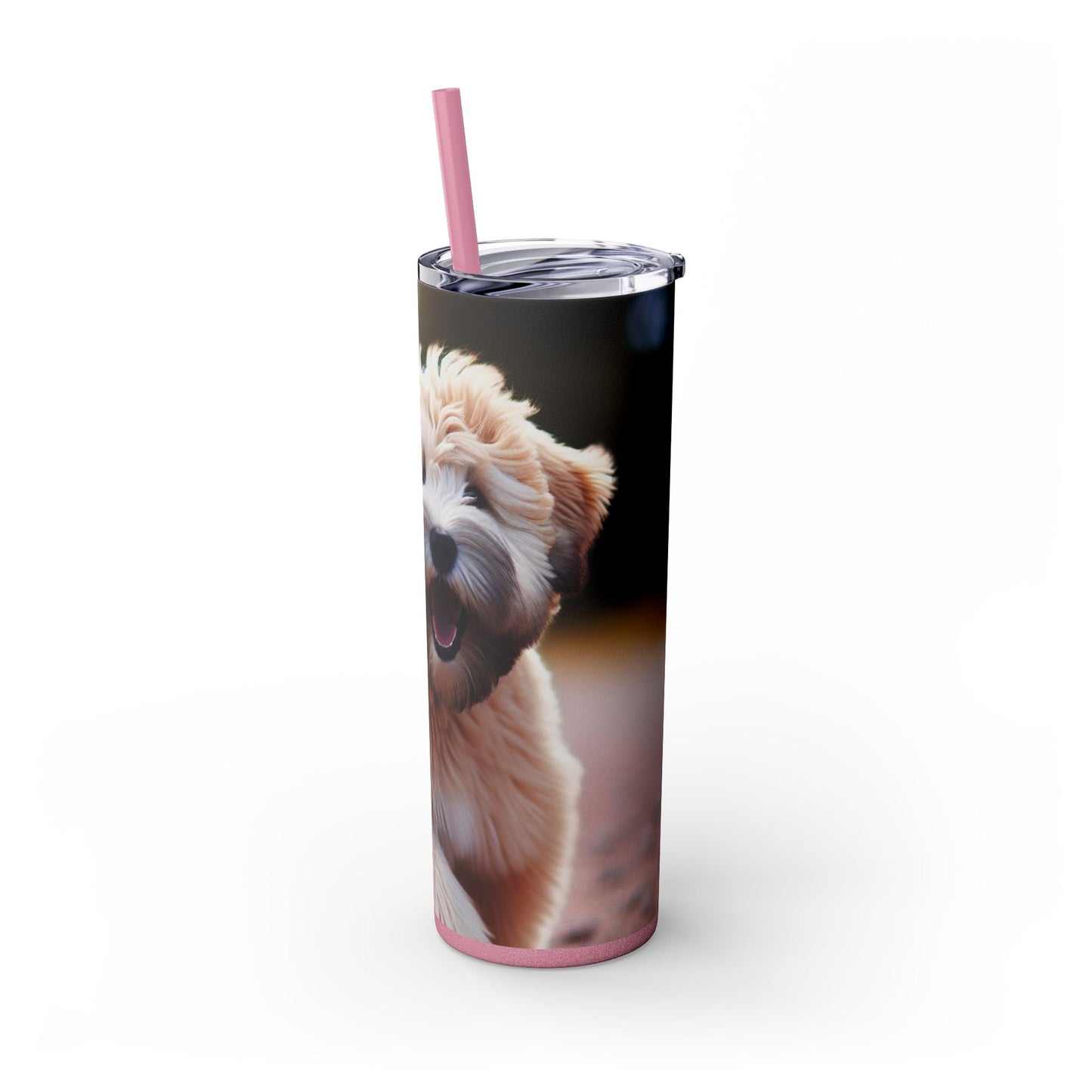 Soft Coated Wheaten Terrier Skinny Tumbler with Straw, 20oz