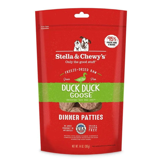 Dog Food Freeze Dried Duck Patties 5.5oz Stella Chewy's Raw 🦆
