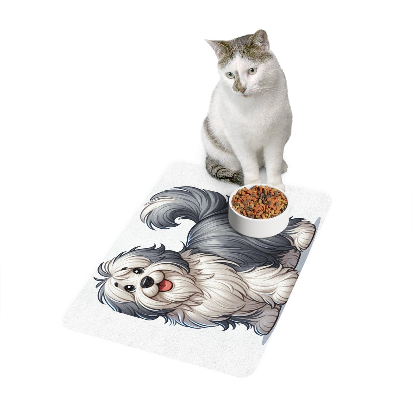 Pet Food Mat (12x18) - Old English Sheepdog
