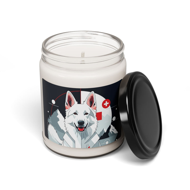 White Swiss Shepherd Dog- Scented Soy Candle, 9oz
