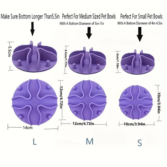 1Pc Soft Silicone Slow Feeder Puzzle Dog Bowl Insert-Stimulates Mind & Promotes Healthy Digestion Suitable for all sizes
