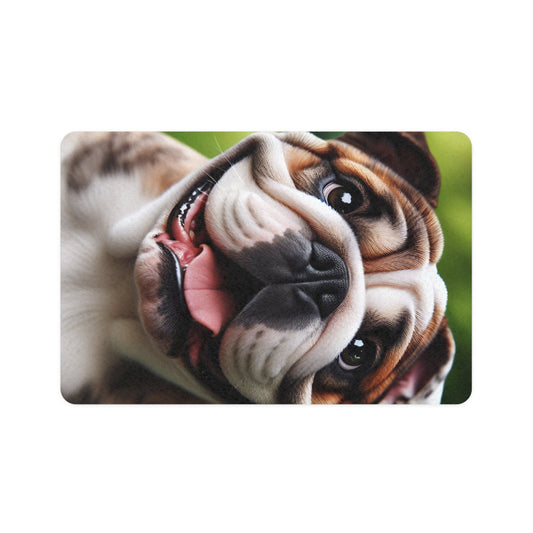 Vertical Pet Food Mat (12x18) - British Bulldog