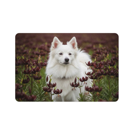 Pet Food Mat (12x18) - American Eskimo Dog