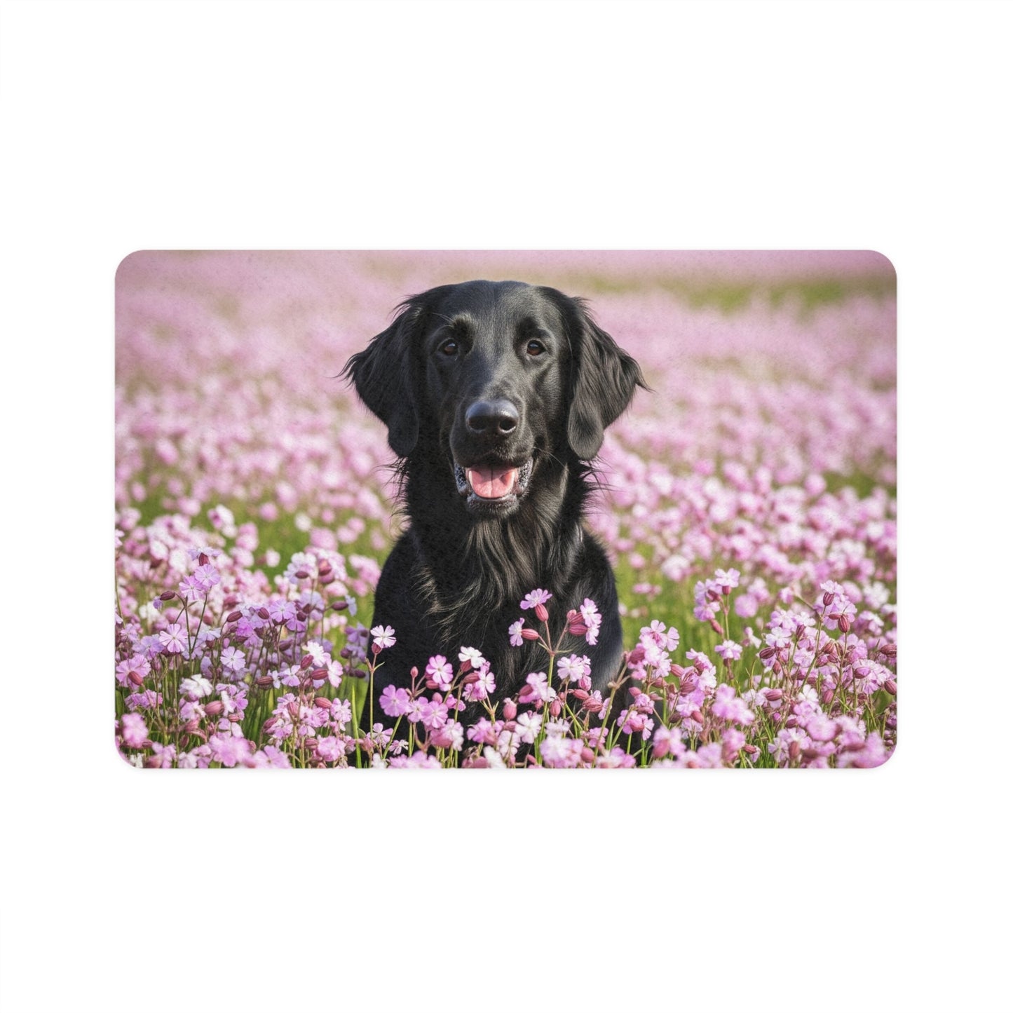 Pet Food Mat (12x18) - Flat Coated Retriever