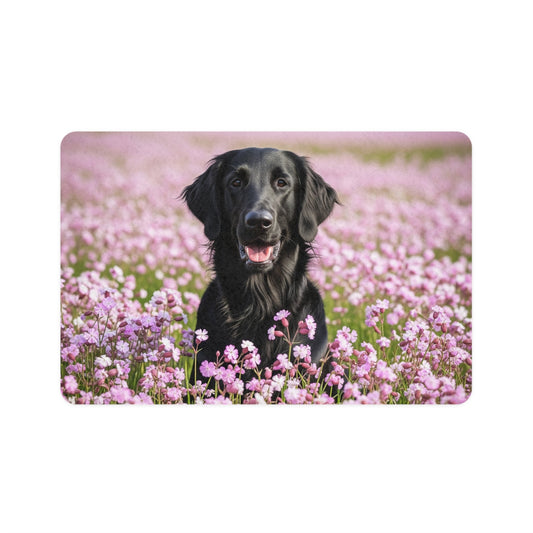 Pet Food Mat (12x18) - Flat Coated Retriever