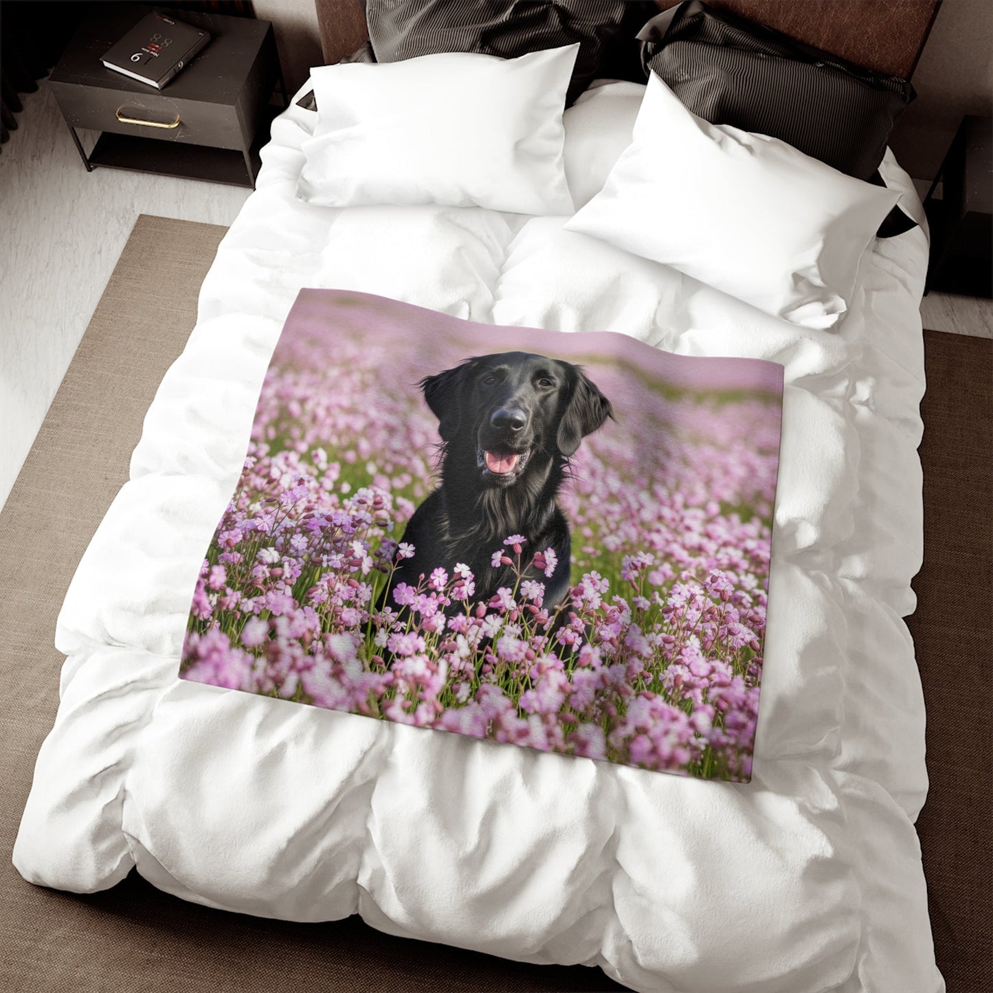Flat Coated Retriever Sweatshirt Blanket