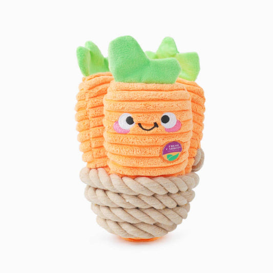 Puppy Garden Bunch of Carrots Rope Plush Dog Toy