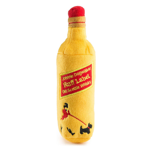 Johnnie Dogwalker Ruff Label Squeaker Plush Dog Toy