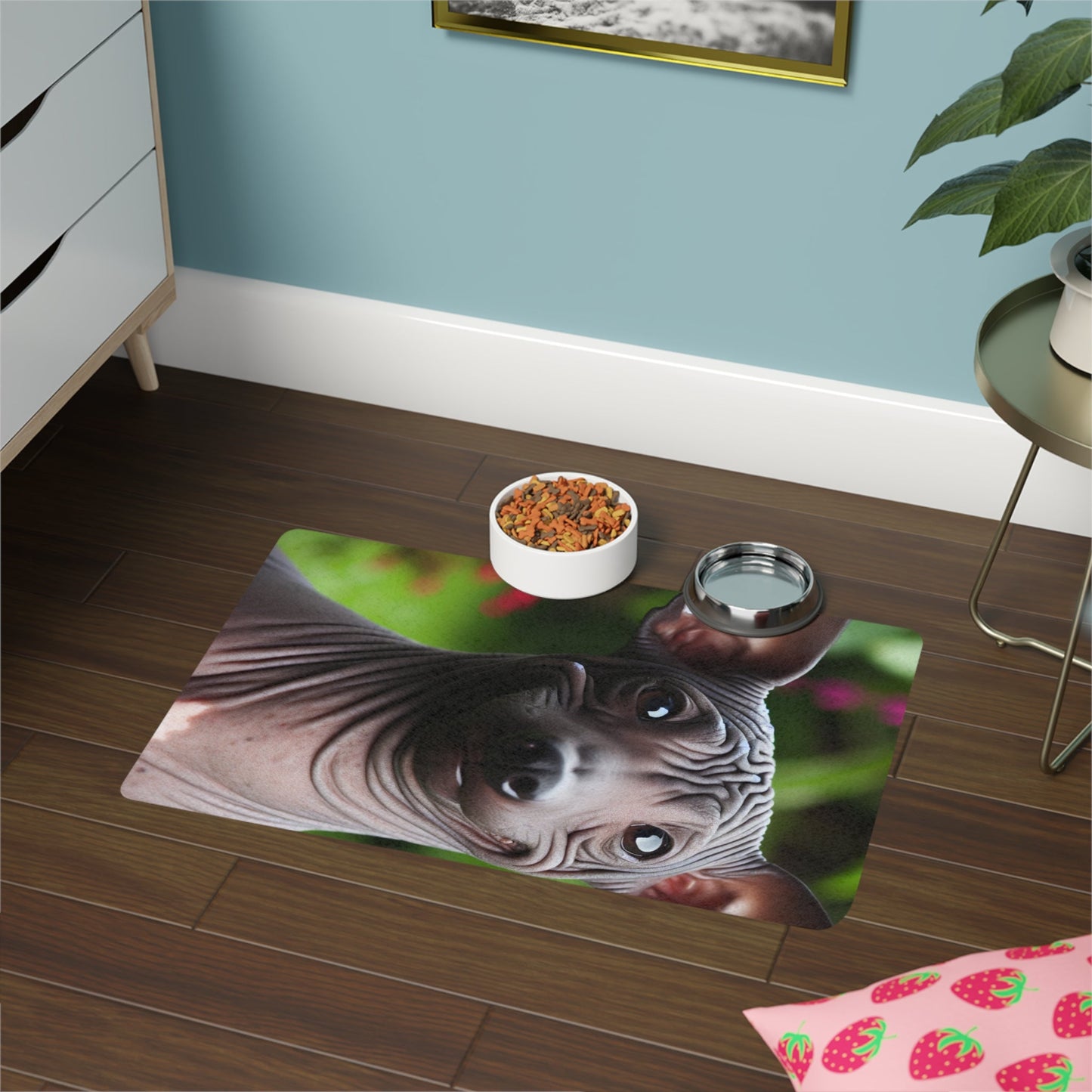 Vertical Pet Food Mat (12x18) - Peruvian Hairless Dog