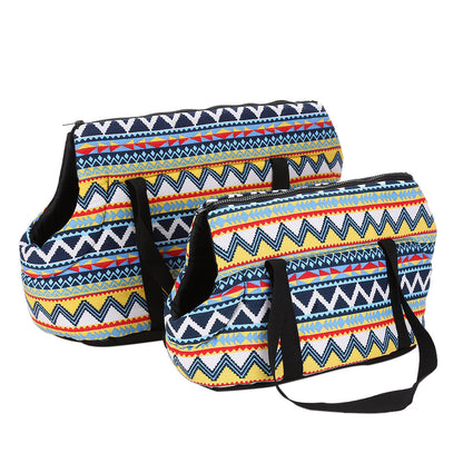 Retro pet bag out of the shoulder bag pet out of the