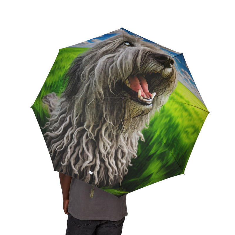 Bergamasco Shepherd Dog Semi-Automatic Foldable Umbrella