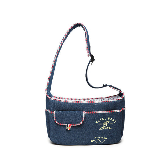 Denim Shoulder Pet Carrier Breathable 🎒