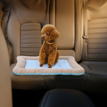 Premium Cooling Pet Mat Breathable Ice Silk Bed for Sum