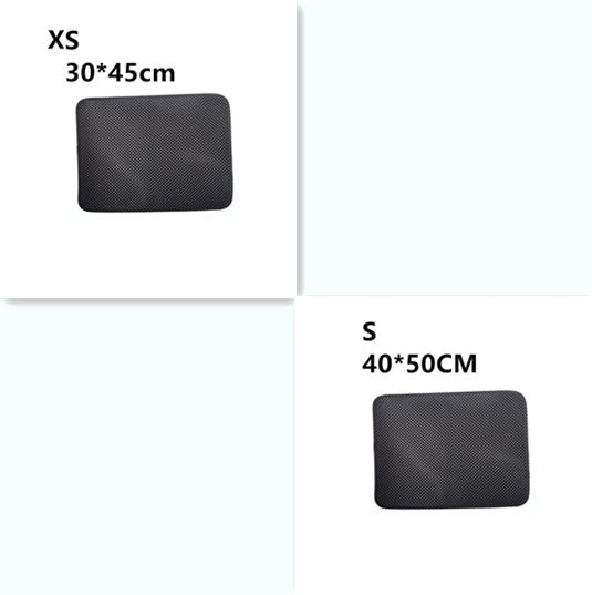 Double Layer Cat Litter Trapping Mat — Waterproof Bed Pad for Litter Box