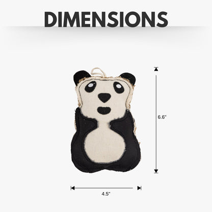 Panda Dog Chew Toy Canvas Jute Durable Safe 🐼