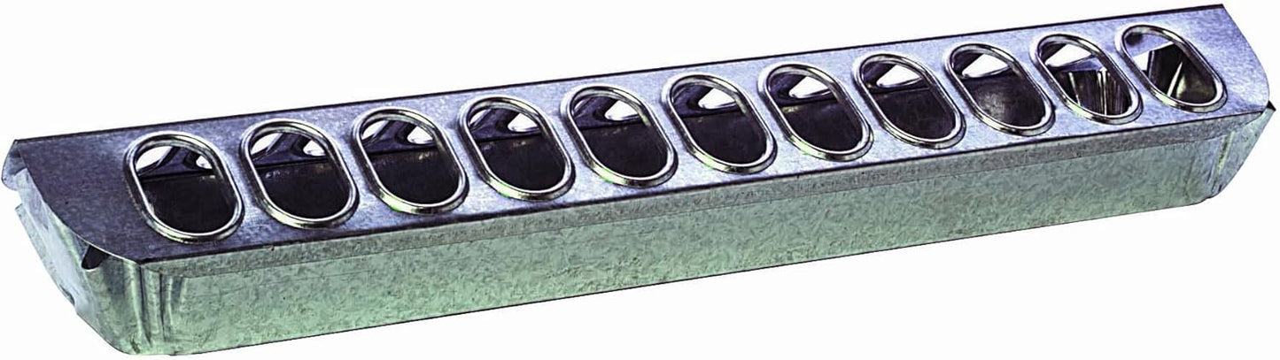 Miller 18" Galvanized Slide Top Poultry Chicken Feeder 9822