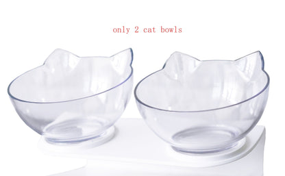 New Inclined Food Cat Ear Oblique Mouth Transparent Single