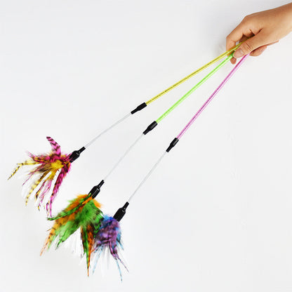 Paper Wool Spiral Feather Rod Funny Cat Stick
