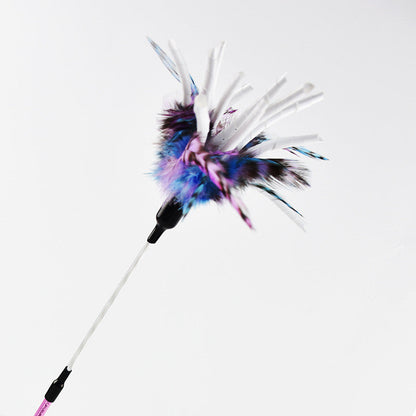 Paper Wool Spiral Feather Rod Funny Cat Stick