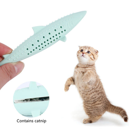 Cat Chewing Shark Funny Cat Stick Mint Clean Teeth Molar