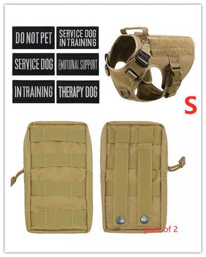 Adjustable Military Tactical Dog Harness for Large Breeds