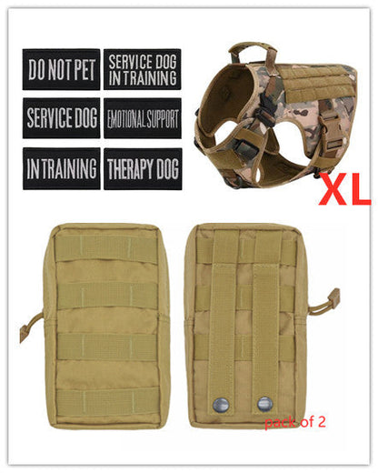 Adjustable Military Tactical Dog Harness for Large Breeds