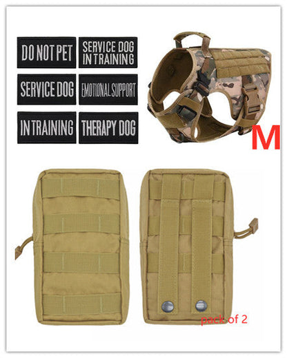 Adjustable Military Tactical Dog Harness for Large Breeds