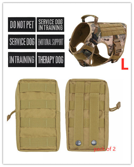 Adjustable Military Tactical Dog Harness for Large Breeds